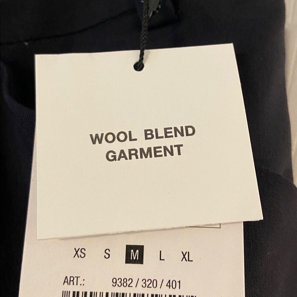 Zara Wool Blend Elegant Black Trousers size M inseam 32” waist 32” brand new - Picture 3 of 8